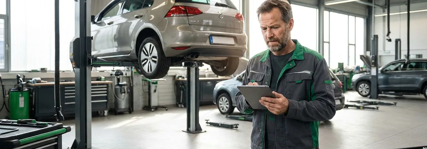 Illustration zum Ratgeber: Was kostet eine KFZ-Werkstatt-Website 2026? Der ehrliche Preisvergleich